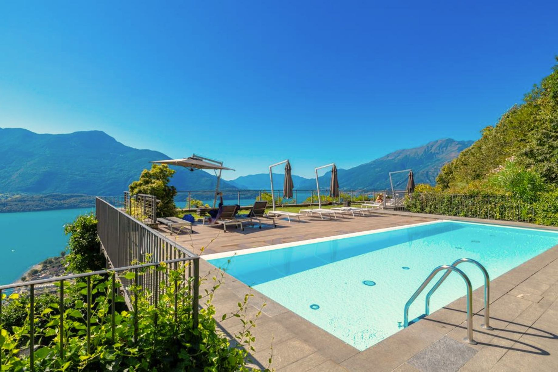 Domaso, Lake Como, Italy — 2-Bed Terrace Apartment With Panoramic Lake Views & Pool